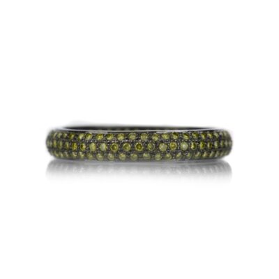 Rings Sethi Couture  | Green Diamond Tire Band