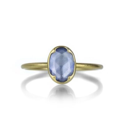 Rings Gabriella Kiss  | Pale Blue Rose Cut Sapphire Ring