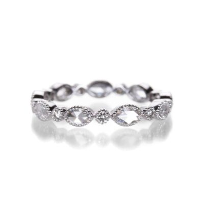 Rings Sethi Couture  | White Diamond Marquise Band