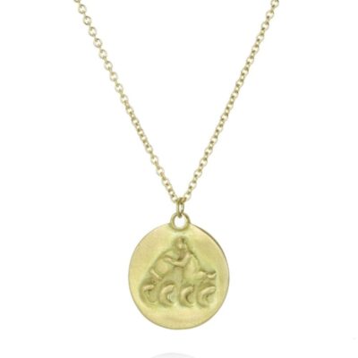 Necklaces Marian Maurer  | Aquarius Medal Pendant Necklace