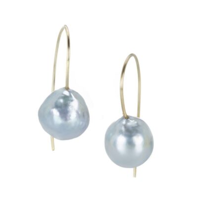 Earrings Rosanne Pugliese  | Silver Baroque Pearl Earrings