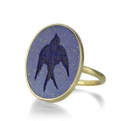 Rings Gabriella Kiss  | Swallow Lapis Intaglio Ring