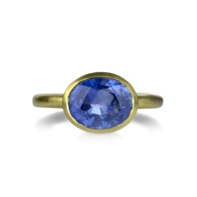 Rings Maria Beaulieu  | Oval Cornflower Blue Sapphire Ring