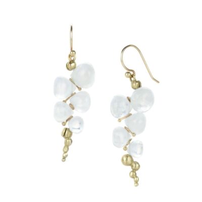 Earrings Rachel Atherley  | Rainbow Moonstone Small Caviar Earrings