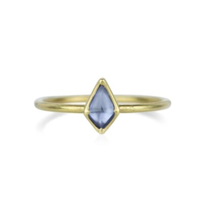 Rings Gabriella Kiss  | 18K Kite Shaped Pale Blue Sapphire Ring