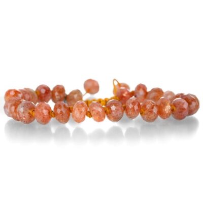 Bracelets Joseph Brooks  | 8Mm Faceted Sunstone Rondelle Bracelet