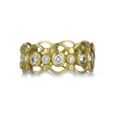 Rings Marian Maurer  | Large 18K Vivi Band With Diamonds