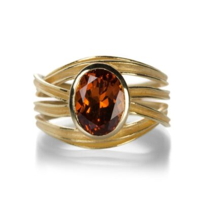 Rings Barbara Heinrich  | Oval Cognac Garnet Ring