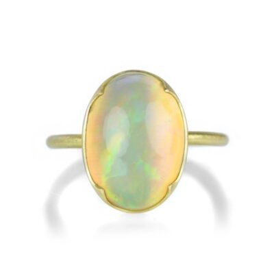 Rings Gabriella Kiss  | Oval Ethiopian Opal Gold Ring