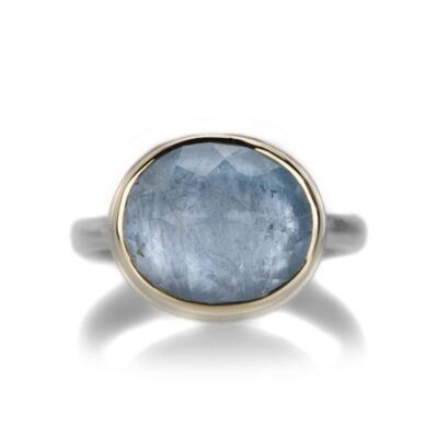 Rings Jamie Joseph  | Small Oval Inverted Aquamarine Ring