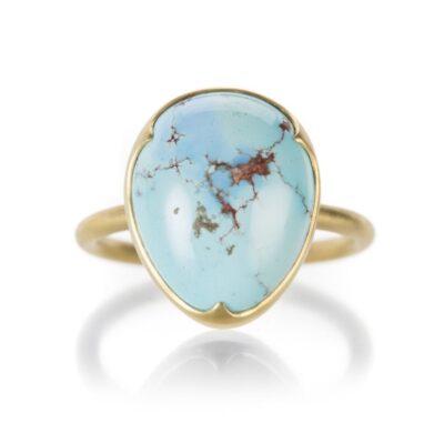 Rings Gabriella Kiss  | Pear Shaped Kazakhstani Turquoise Ring