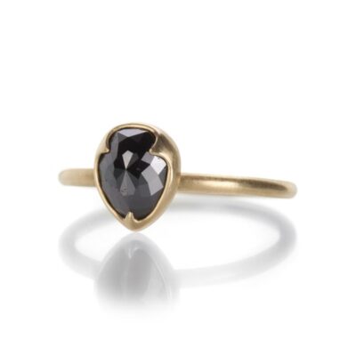 Rings Gabriella Kiss  | Pear Shaped Black Diamond Ring