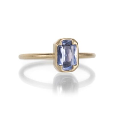 Rings Gabriella Kiss  | Rectangular Blue Sapphire Ring