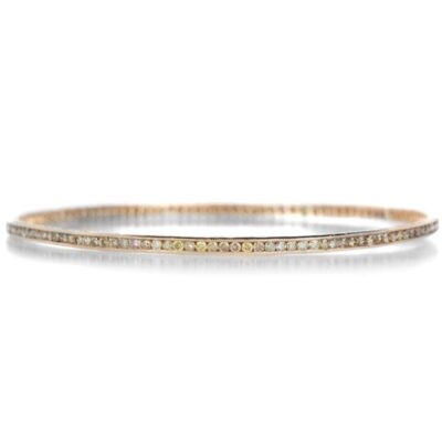 Bracelets Sethi Couture  | 14K Brown Diamond Channel Set Bangle