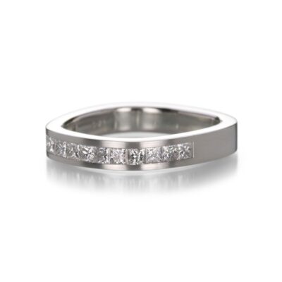 Rings Edward Burrowes  | Princess Cut Channel Set Band