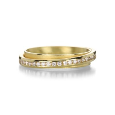 Rings Barbara Heinrich  | Channel Set Diamond Double Ring