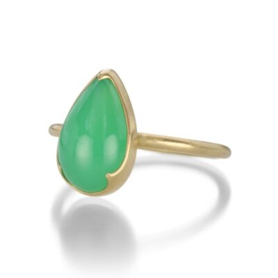 Rings Gabriella Kiss  | Pear Shaped Chrysoprase Ring