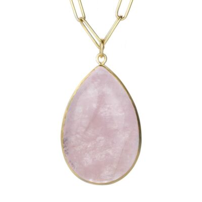 Necklaces Maria Beaulieu  | Teardrop Morganite Pendant (Pendant Only)