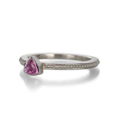 Rings Barbara Heinrich  | Pink Sapphire Trillion Ring