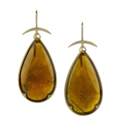 Earrings Gabriella Kiss  | Honey Brown Tourmaline Drop Earrings