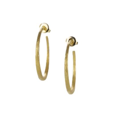 Earrings John Iversen  | 18K Yellow Gold Medium Hoop Earrings