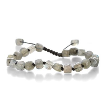 Bracelets Joseph Brooks  | 6Mm Labradorite Cube Beaded Bracelet