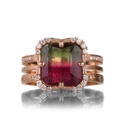 Rings Sirciam  | Rose Gold Tourmaline Effigy Ring