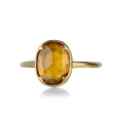 Rings Gabriella Kiss  | Faceted Orange Sapphire Ring