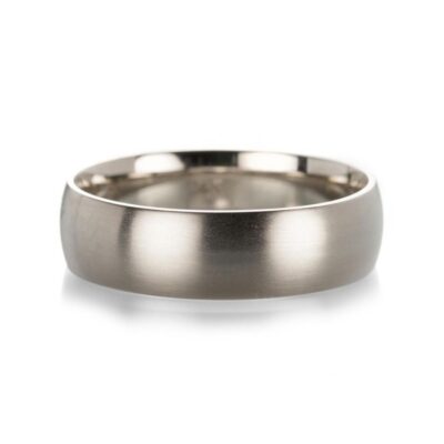 Rings Quadrum  | 14K White Gold Half Round Band