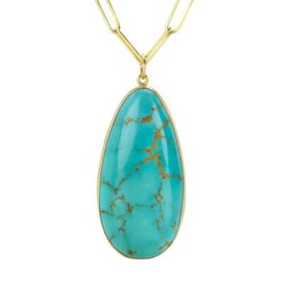 Necklaces Maria Beaulieu  | Turquoise Pendant (Pendant Only)