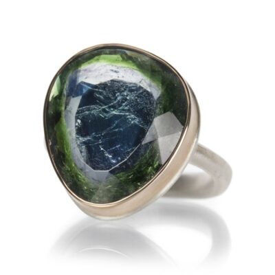 Rings Jamie Joseph  | Asymmetrical Green Tourmaline Slice Ring