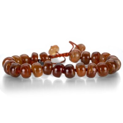 Bracelets Joseph Brooks  | 10Mm Smooth Orange Garnet Bracelet