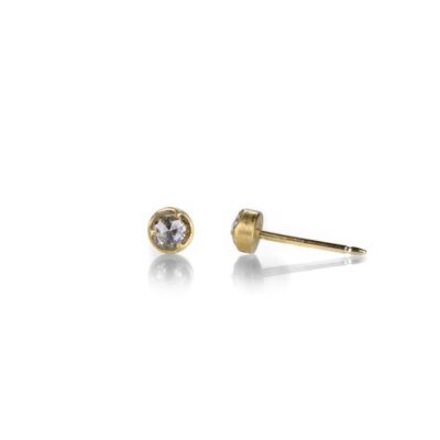 Earrings Gabriella Kiss  | 18K White Rose Cut Diamond Studs