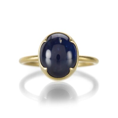 Rings Gabriella Kiss  | Oval Dark Blue Sapphire Ring