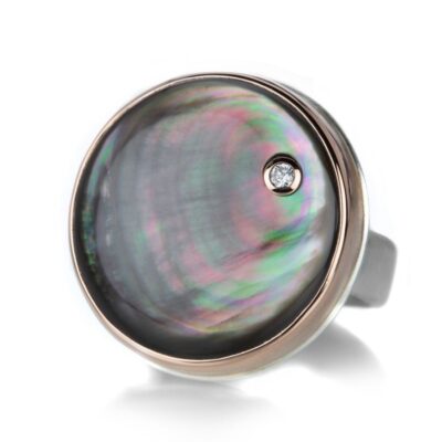 Rings Jamie Joseph  | Round Black Mother Of Pearl Ring