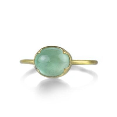 Rings Gabriella Kiss  | Horizontal Pale Emerald Ring