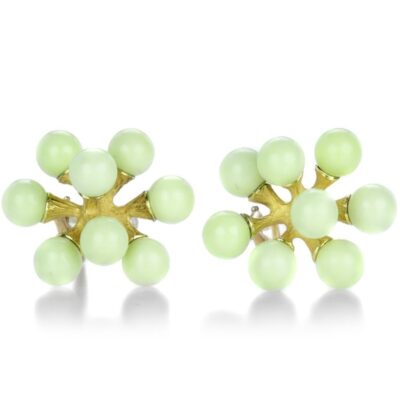 Earrings John Iversen  | Lemon Chrysoprase Small Jacks Earrings