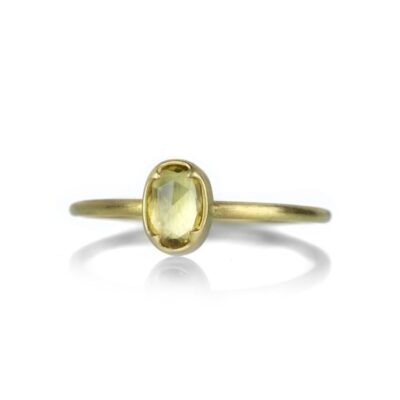 Rings Gabriella Kiss  | Rose Cut Pale Yellow Sapphire Ring