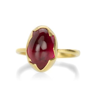 Rings Annette Ferdinandsen  | Rubellite Tourmaline Egg Stacker Ring