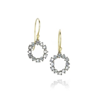 Earrings Todd Pownell  | Inverted Diamond Circle Drop Earrings