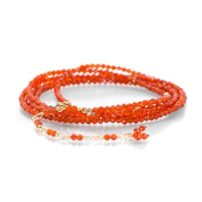 Bracelets Anne Sportun  | 34″ – Red Carnelian Wrap Bracelet