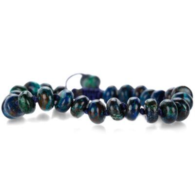 Bracelets Joseph Brooks  | 8Mm Smooth Azurite Beaded Bracelet