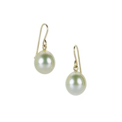 Earrings Maria Beaulieu  | Golden South Sea Pearl Drop Earrings