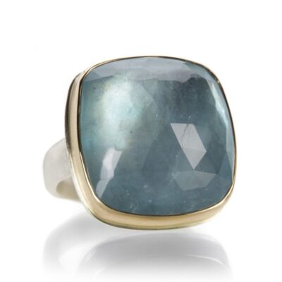 Rings Jamie Joseph  | Square Rose Cut Aquamarine Ring