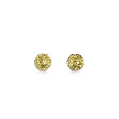 Earrings Kate Maller  | Petite Double Gold Moon Surface Studs