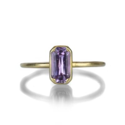 Rings Gabriella Kiss  | Emerald Cut Mauve Sapphire Ring