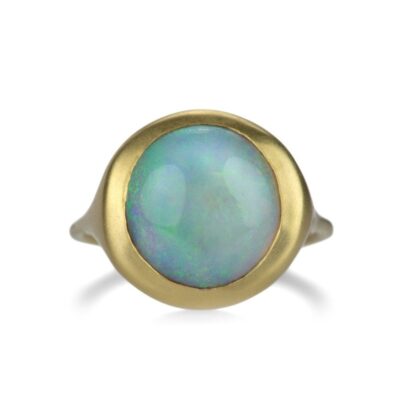 Rings Diana Mitchell  | Carved Round Opal Ring