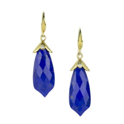 Earrings Barbara Heinrich  | Pagoda Shaped Lapis Drop Earrings