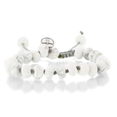 Bracelets Joseph Brooks  | 8Mm Smooth Howlite Rondelle Bracelet