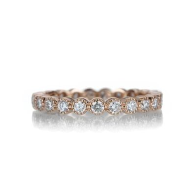 Rings Sethi Couture  | Rose Gold Bezel Set Diamond Band